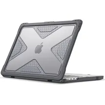 Fintie Hülle Kompatibel mit MacBook Pro 14'' M5 M4 M3 M2 M1 Pro/Max (2026-2021) A3426 A3427 A3434 A3112 A3401 A3185 A2992 A2918, Ganzkörper-Rugged Hybrid Schutzhülle TPU Stoßstange Case, Grau (Klar)