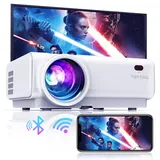 Mini Beamer,TOPTRO 5G WiFi Bluetooth Full HD 1080P Unterstützung Beamer 12000 Lumen Heimkino Mini Beamer mit X/Y Zoom Funktion,Kompatibel mit TV Stick/Laptop/Smartphone/PS5 Handy Tragbarer Beamer