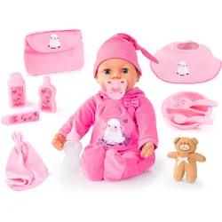 Babypuppe BAYER "Piccolina Real Tears, 46 cm" Puppen pink (pink/rosa) Kinder