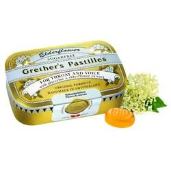 GRETHERS Elderflower zuckerfrei Pastillen 110 g