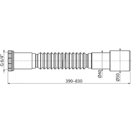 alcadrain s.r.o. Alcadrain A780 Flexianschluss Metallmutter 6/4"×40/50