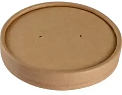 ABENA® Deckel für Pappschalen, braun, Ø 9,7 cm 1999905769 , 1 Packung = 25 Stück
