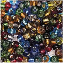 Rico Design Glasperlen Silbereinzug Multicolor