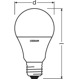 Osram LED-Birne 4058075430891 9W E27 warmweiß 2 St.