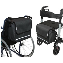 Seniori Gehstock SENIORI Rollator / Rollstuhl Tasche Rollatortasche Rollstuhltasche, 3. Grau_Classic grau|schwarz