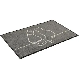 Wash+Dry Lovetails 50 x 75 cm Grau/Weiß