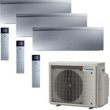 DAIKIN Emura3 MultiSplit-Klimaanlage | 3xFTXJ25AS | Silber | 3x 2,5kW