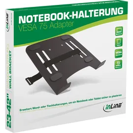 InLine Notebook-Halterung mit VESA 75 Adapter schwarz