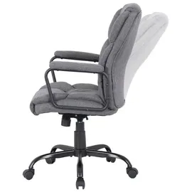 byLIVING STING Chefsessel Polyester Grau/Schwarz