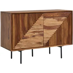 WOHNLING Sideboard 100x71x40 cm Holz Massiv Kommode Anrichte Modern Standschrank
