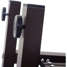 Mendler Absperrgitter HWC-B34, Zaun Scherengitter Trenngitter, Alu ausziehbar Laufrollen braun ~ Höhe 109cm, Breite 60-530cm