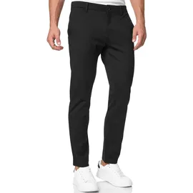 Indicode Anzughose "INRoedekro", Herren, Gr. 30, Länge 34, schwarz, Web, Obermaterial: 65% Polyester, 35% Baumwolle, unifarben, slim fit knöchellang, Hosen Anzughose, gepflegter Look mit gerade geschnittener Beinform