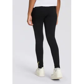 Puma ESS Metallic Leggings G schmal Schwarz 152