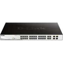 D-LINK Netzwerk-Switch "DGS-1210-28P 28-Port Layer2 PoE Gigabit Smart Managed", schwarz, B:36,5cm H:9cm, Netzwerk-Switches
