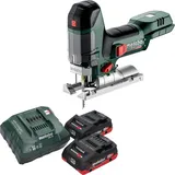 Metabo, Stichsäge, ST 18 LT 130 BL Akku Stichsäge 18 V 130 mm Brushless + 2x LiHD Akku 4,0 Ah + Ladegerät