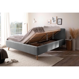 Meise Möbel Polsterbett Mattis mit Bettkasten grau ¦ Maße cm B: 180 H: 105