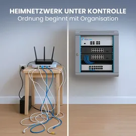 Extralink 19 Zoll Netzwerkschrank 6U 600x450, Wand/Stand