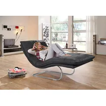W.Schillig Relaxliege daily dreams Polyester 95 x 91 x 170 cm grau mit Kissen