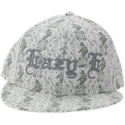 Eazy-E Unisex Flat Brim Cap US Rapper Fan-Wear mit flachem Schirm TC110973ESE4 Weiß/Grau - One-Size