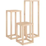 vidaXL Pflanzenständer-Set 3-tlg. Kiefer 60 x 30 cm Braun