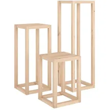 vidaXL Pflanzenständer-Set 3-tlg. Kiefer 60 x 30 cm Braun