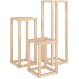 vidaXL Pflanzenständer-Set 3-tlg. Kiefer 60 x 30 cm Braun