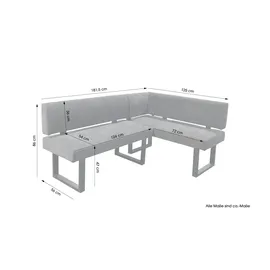 byLIVING Eckbank VANCOUVER, Breite 182 cm, anthrazit
