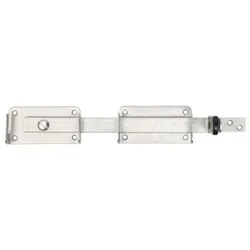 Doppeltorüberwurf, Edelstahl, zusätzlich kugelgestrahlt, Gesamtlänge 327 mm