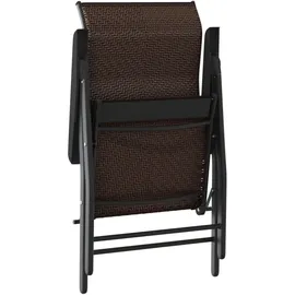 vidaXL Gartenstuhl 59,2 x 92,2 x 28,3 cm braun 2 St.