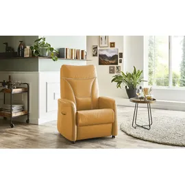 Hukla Fernsehsessel Manuel XL Leder 84 x 108 x 90 cm Orange elektrisch