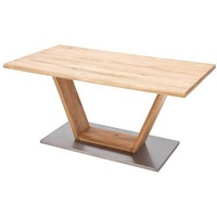 MCA Furniture Esstisch Greta, Esstisch Massivholz mit Baumkante, gerader