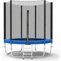 Trampolin Ø 183/244/305/366cm Gartentrampolin Mit Sicherheitsnetz, Trampolin Mit Leiterkombination, Uv-beständig Wasserdichtes Outdoor-trampolin Für Kinder Und Familien - Homemiyn