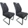 Hti-Living Schwingstuhl Marek Polyester dunkelgrau 2er Set