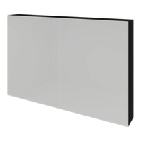 Spiegelschrank Sanox 100 x 13 x 65 cm schwarz matt 2-türig