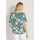 Madeleine Kurzarmbluse mit mediterranem Print Blau 40