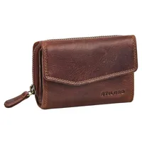 STILORD Geldbörse "Carina" Stylishes Portemonnaie Damen Leder Mittel-Groß RFID Schutz braun