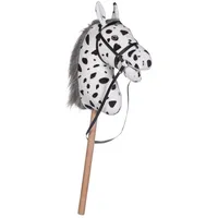 HKM Steckenpferd für Kinder, Hobby Horse mit Trense – Holzstiel, gepunktet