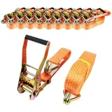Baumarktplus 10x Spanngurte mit Ratsche Zurrgurt 2-tlg 10m 5t 5to 5000kg TÜV/GS