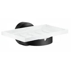 Smedbo Home Seifenschalenhalter | Porzellan##Schwarz/Porzellan HB342P