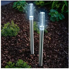 esotec Außenleuchte Edelstahl 50 cm 2er Set silber