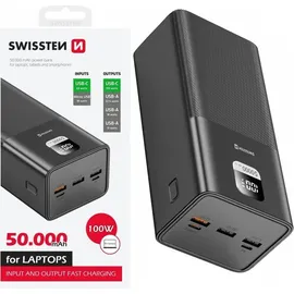 Swissten Power Line 50000 mAh, 100W Uni, Schwarz