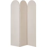 Beliani Akustik Raumteiler 3-teilig Slimmy Beige 120 cm 160 cm