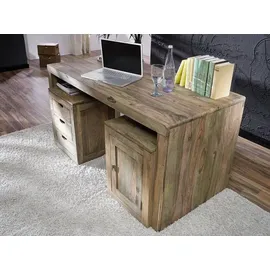 MASSIVMOEBEL24.DE Nature Grey Rollcontainer 45x40x60 grau