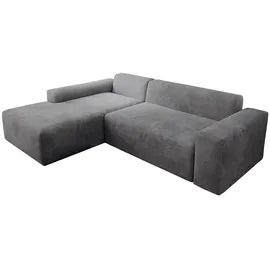 Juskys Sofa in L-Form Vals links Dunkelgrau