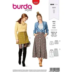 burda Schnitt 6252 "Rock mit Knopfleiste"