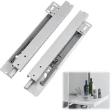 Schwerlastauszug Bodenmontage Schubladenschienen, 1 Paar 400 mm Schubladenauszüge Schubkastenauszug Vollauszug, 40 KG Ladekapazität, Schubladenschienen Selbsteinzug mit Dämpfung