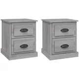 vidaXL Nachttische 2 Stk. Grau Sonoma 39x39x47,5 cm Holzwerkstoff