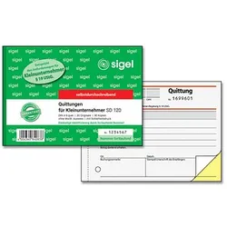 SIGEL Quittung für Kleinunternehmer (ohne MwSt.-Ausweis) Formularbuch SD120