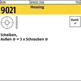 Industrial Quality Supplies Unterlegscheibe Messing blank 4,3 x 12 x 1 mm 1000 Stück