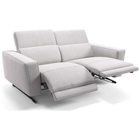 Sofanella 2-Sitzer Sofanella Stoffgarnitur ALESSO 2-Sitzer Couch Relaxsofa in Weiß